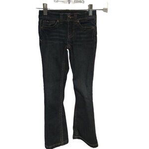 Jordache Girls Bootcut Jeans Adjustable Waist Dark Wash 5 Pocket Size 5 Reg